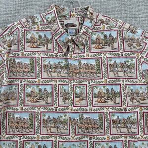 Vtg Reyn Spooner Sz 3XL Art Eddy Y2K Hula Dancer Polynesian Native Kloth Popover